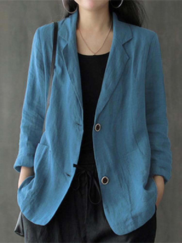 Elegant Solid Blazer Women Aut - Blazer Women Oversized 评论和价格