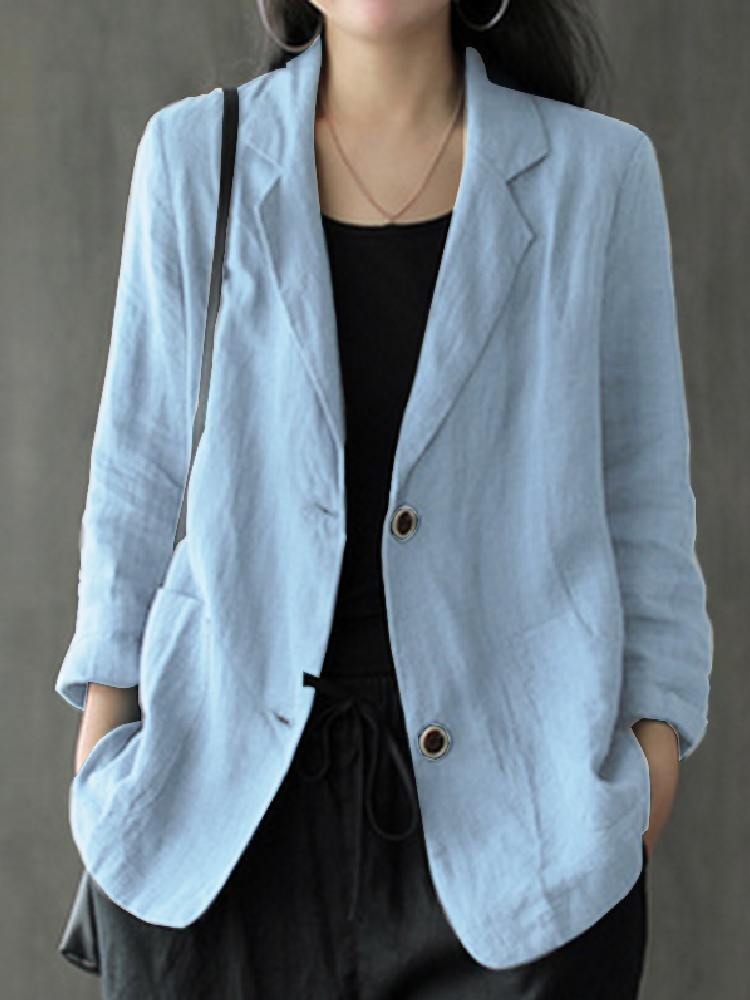 Elegant Solid Blazer Women Aut - Blazer Women Oversized 评论和价格