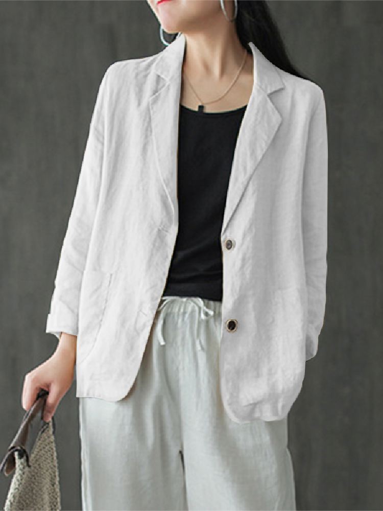 Elegant Solid Blazer Women Aut - Blazer Women Oversized 评论和价格