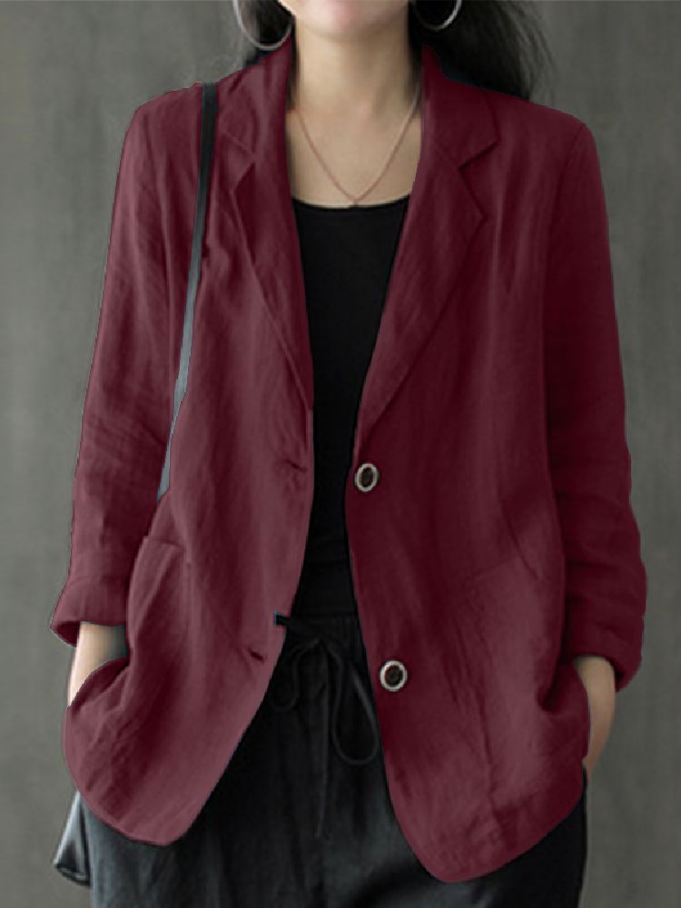 Elegant Solid Blazer Women Aut - Blazer Women Oversized 评论和价格