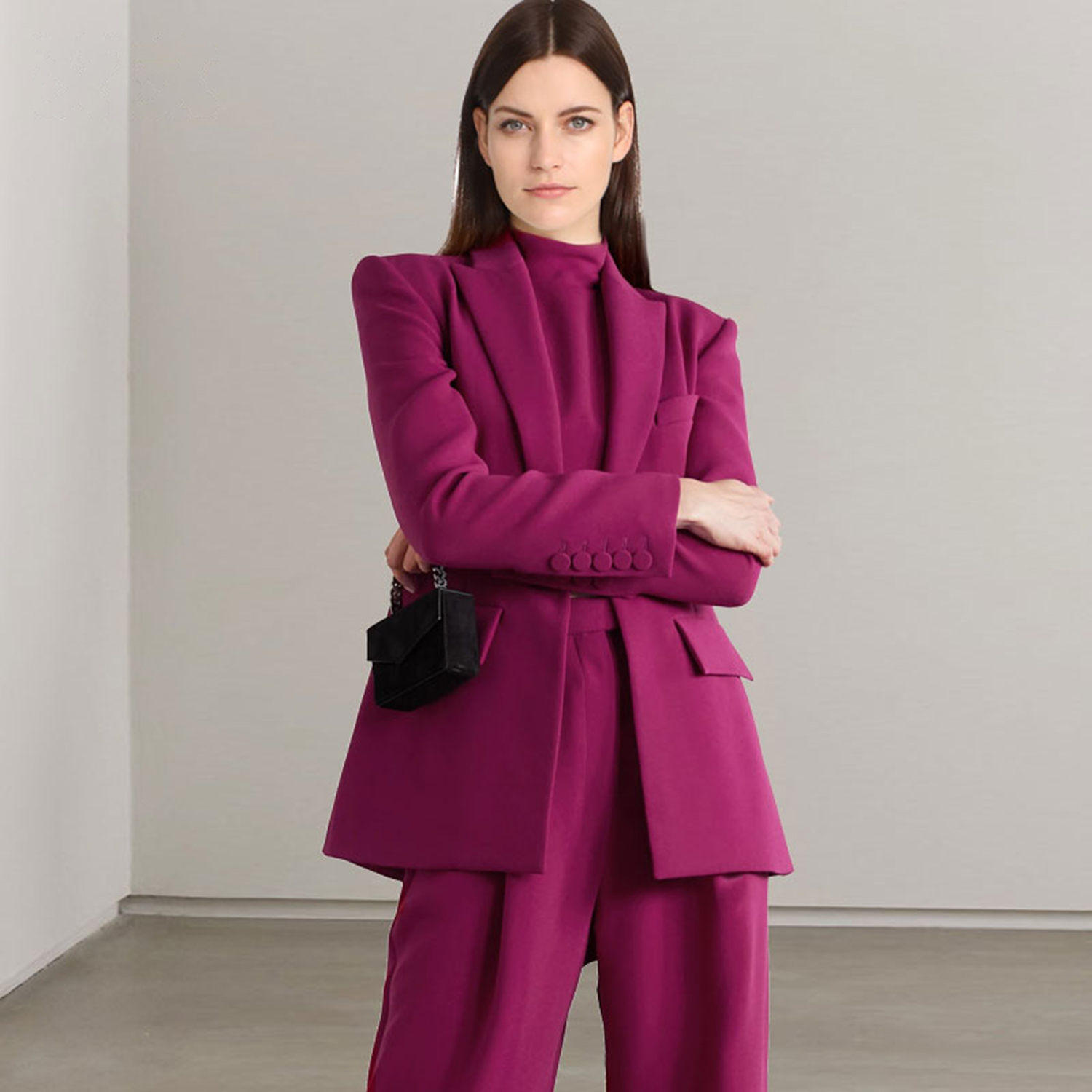 Allingentle Red Lapel Women's  - Women'S Fashion Blazer 评论和价格