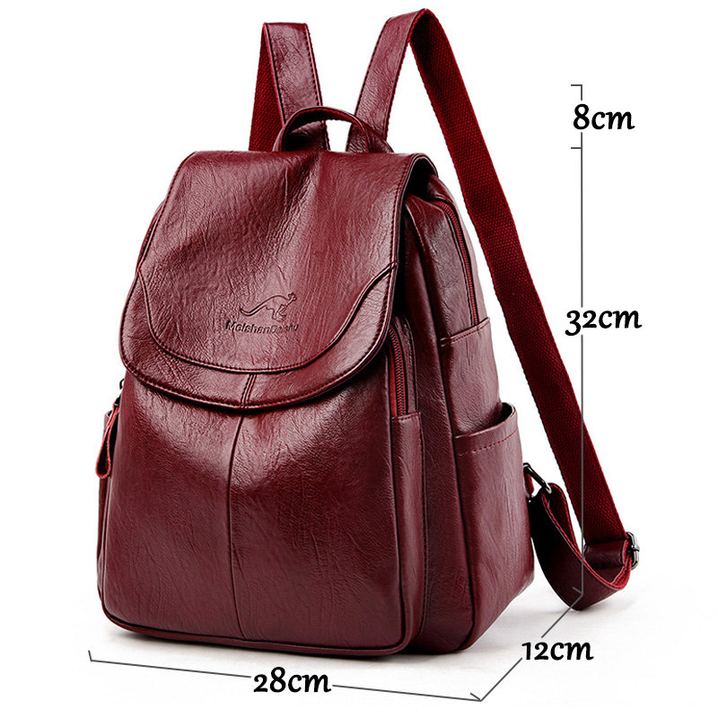 Vintage Soft Leather Backpack  - Women Fashion Online 评论和价格
