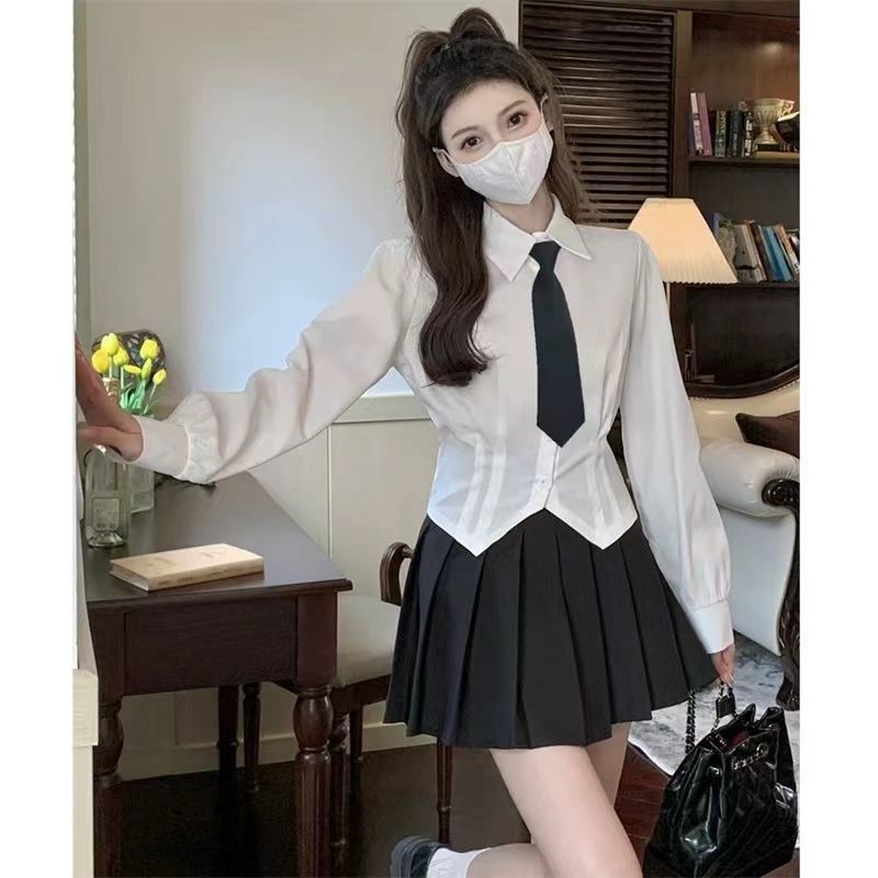 2000s White Long sleeve Vintag - Wrap Blouse Chiffon 评论和价格