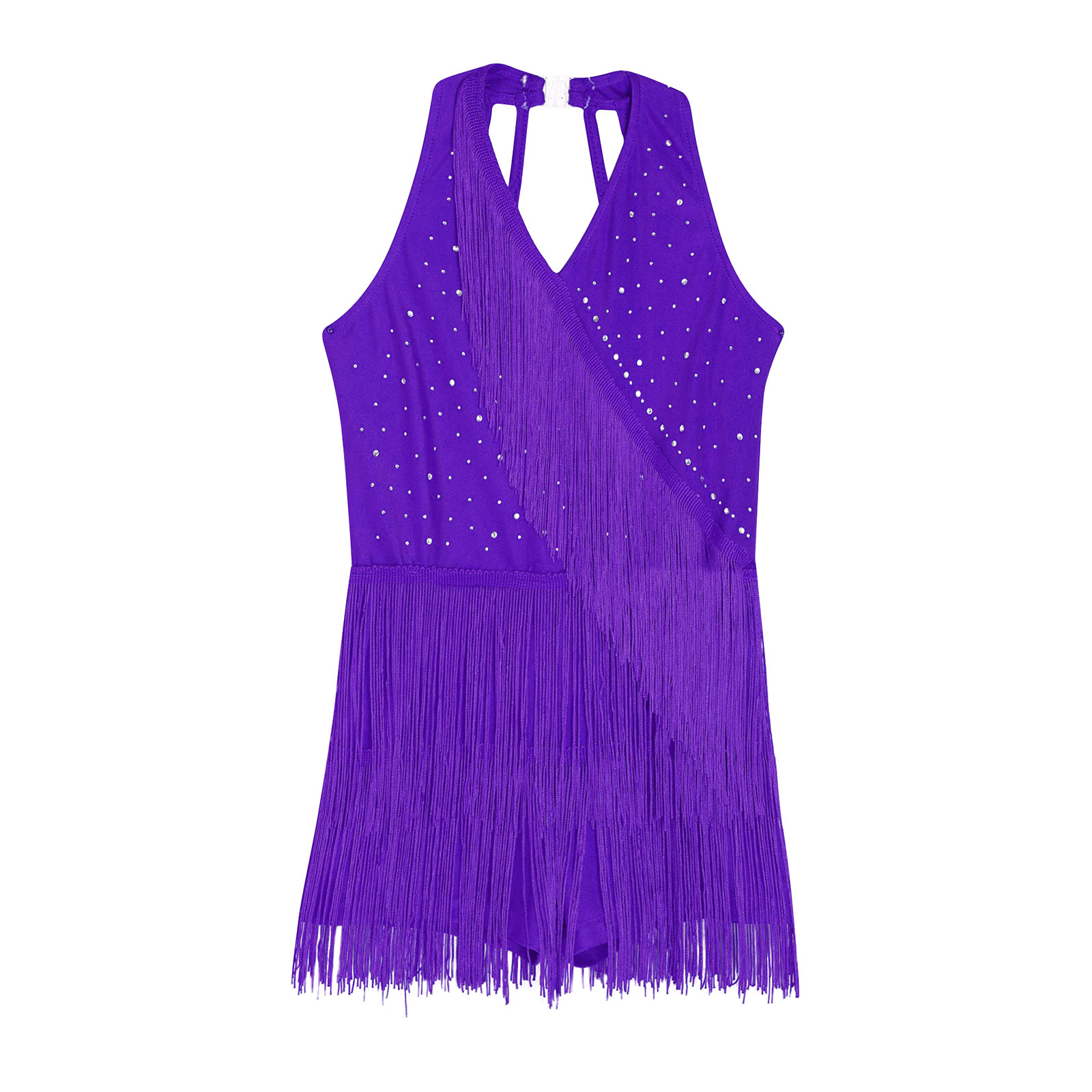 Teens Girls Rumba Chacha Latin - Sleeveless Jumpsuit 评论和价格