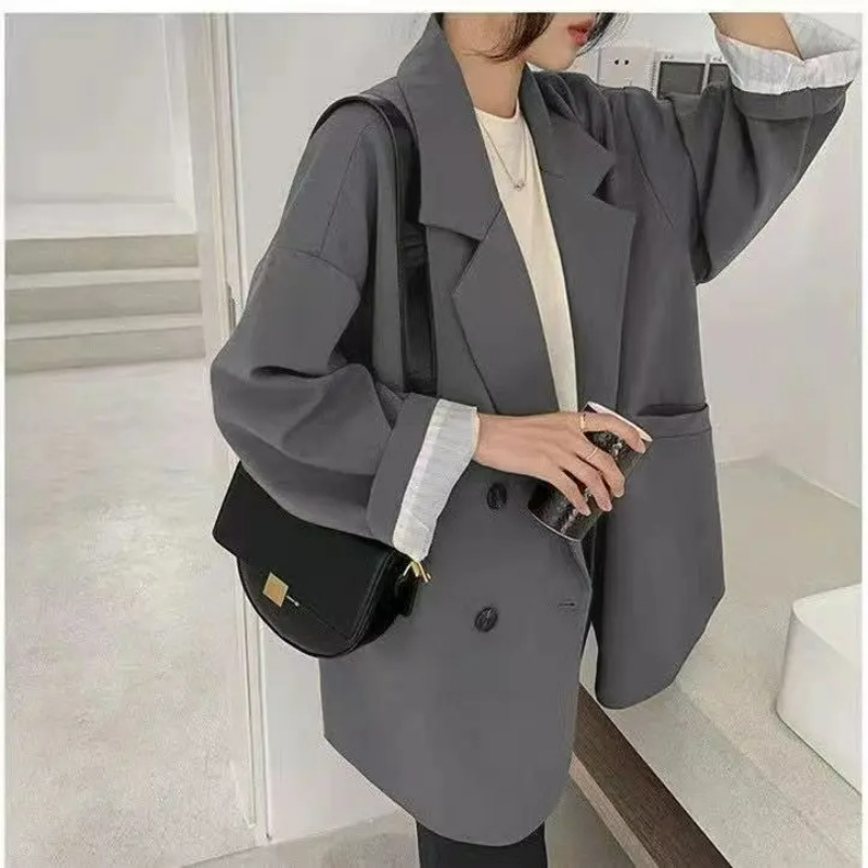 Vintage Brown Blazer Women Ele - Blazer Women Oversized 评论和价格