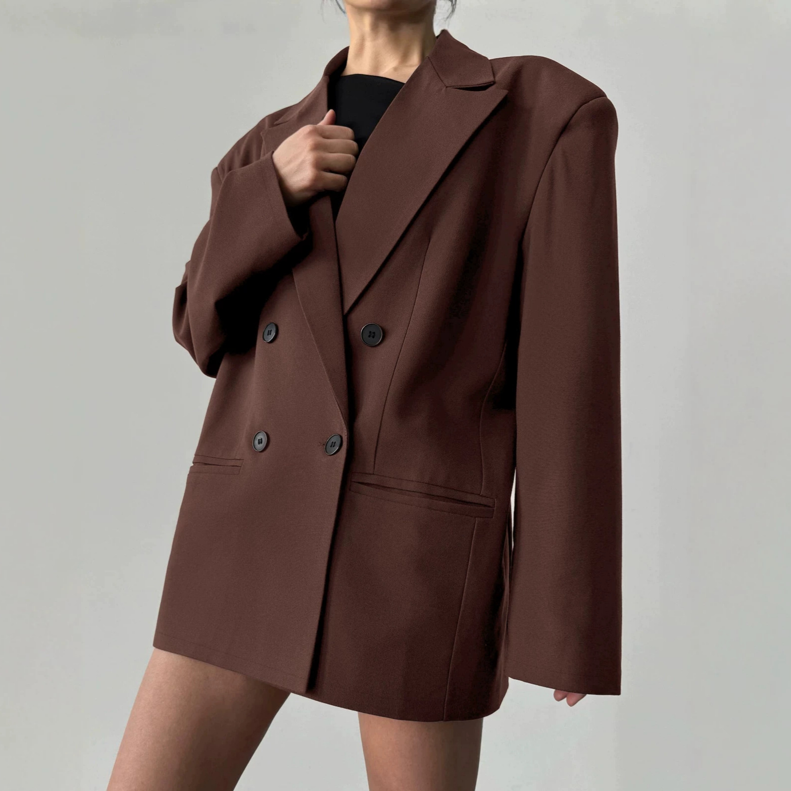 Spring Autumn Fashion Coat Vin - Blazer Women Oversized 评论和价格