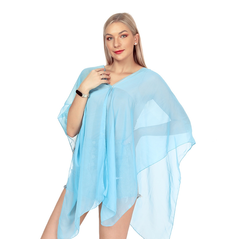 Women Sun Protection Shawl for - Wrap Blouse Chiffon 评论和价格
