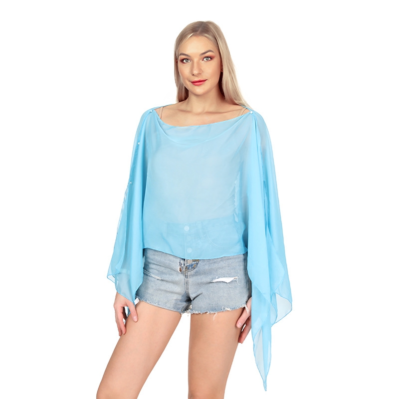 Women Sun Protection Shawl for - Wrap Blouse Chiffon 评论和价格