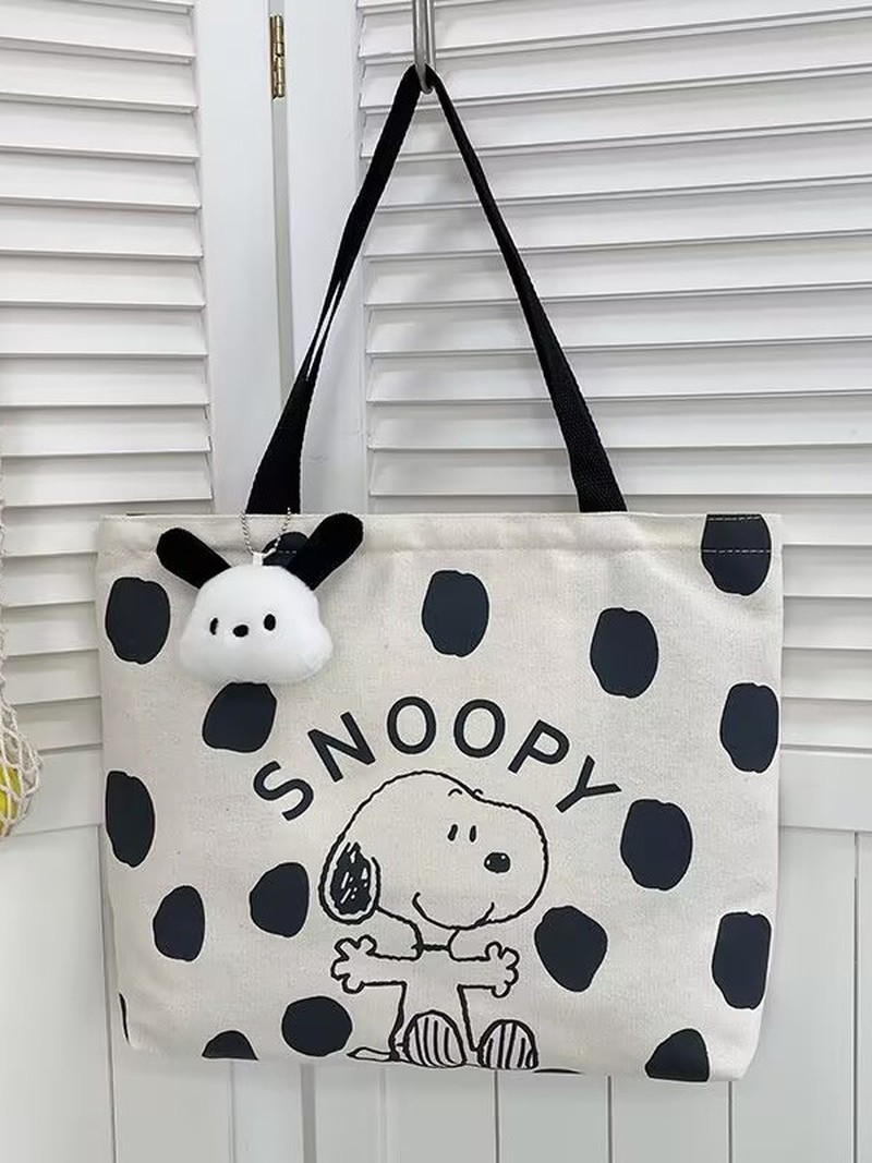 Cartoon Snoopy Canvas Shoulder - Canvas Tote Bag 评论和价格