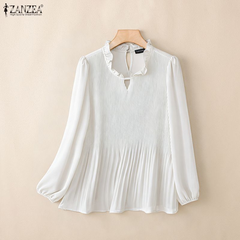 Women Blouse Spring Autumn Chi - Wrap Blouse Chiffon 评论和价格