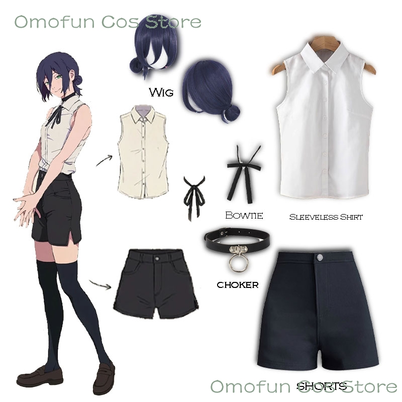 Reze Cosplay Costume Sleeveles - Sleeveless Jumpsuit 评论和价格
