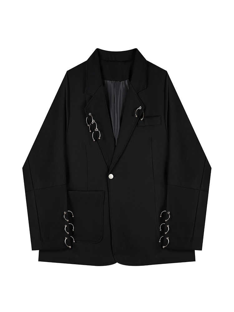 Women Black Gothic Emo Autumn  - Blazer Women Oversized 评论和价格