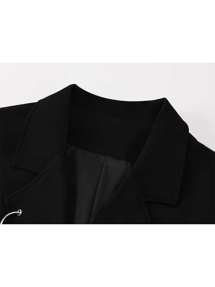 Women Black Gothic Emo Autumn  - Blazer Women Oversized 评论和价格