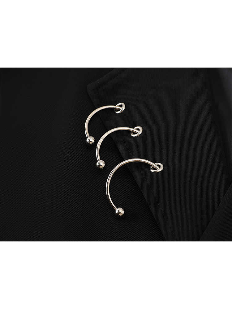 Women Black Gothic Emo Autumn  - Blazer Women Oversized 评论和价格