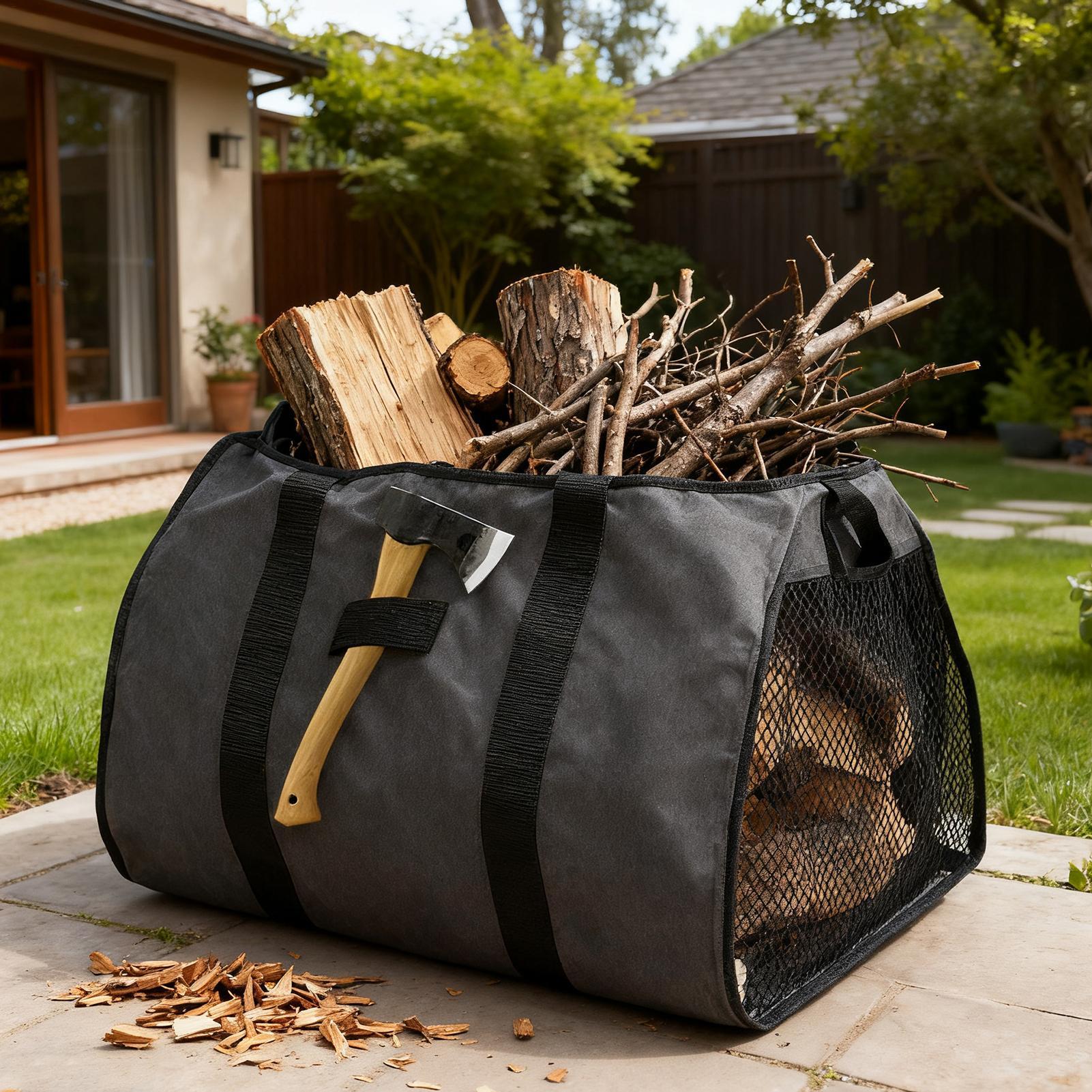 Firewood Carrier Large Portabl - Canvas Tote Bag 评论和价格