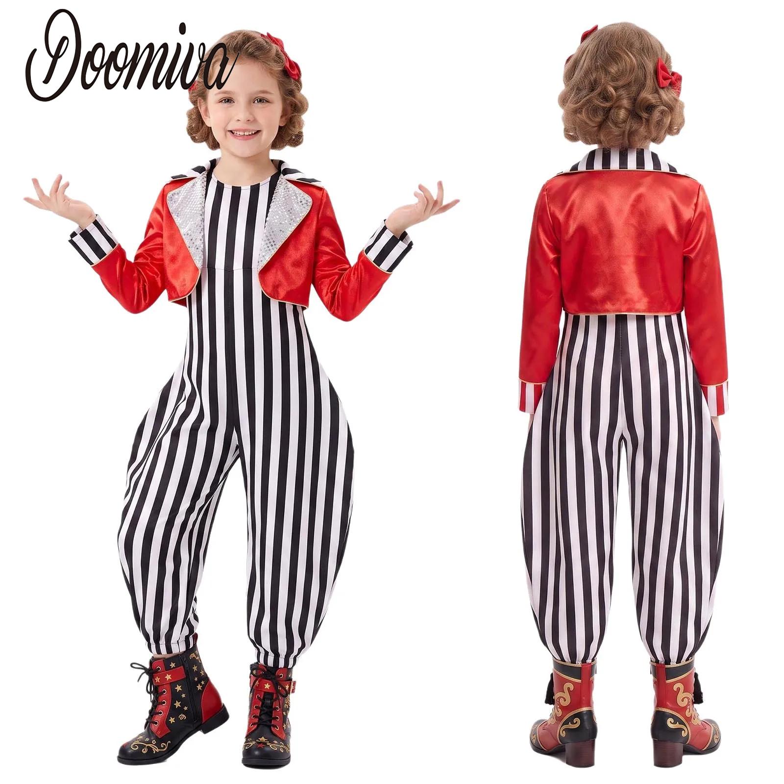 Kids Girls Boys Circus Ringmas - Sleeveless Jumpsuit 评论和价格