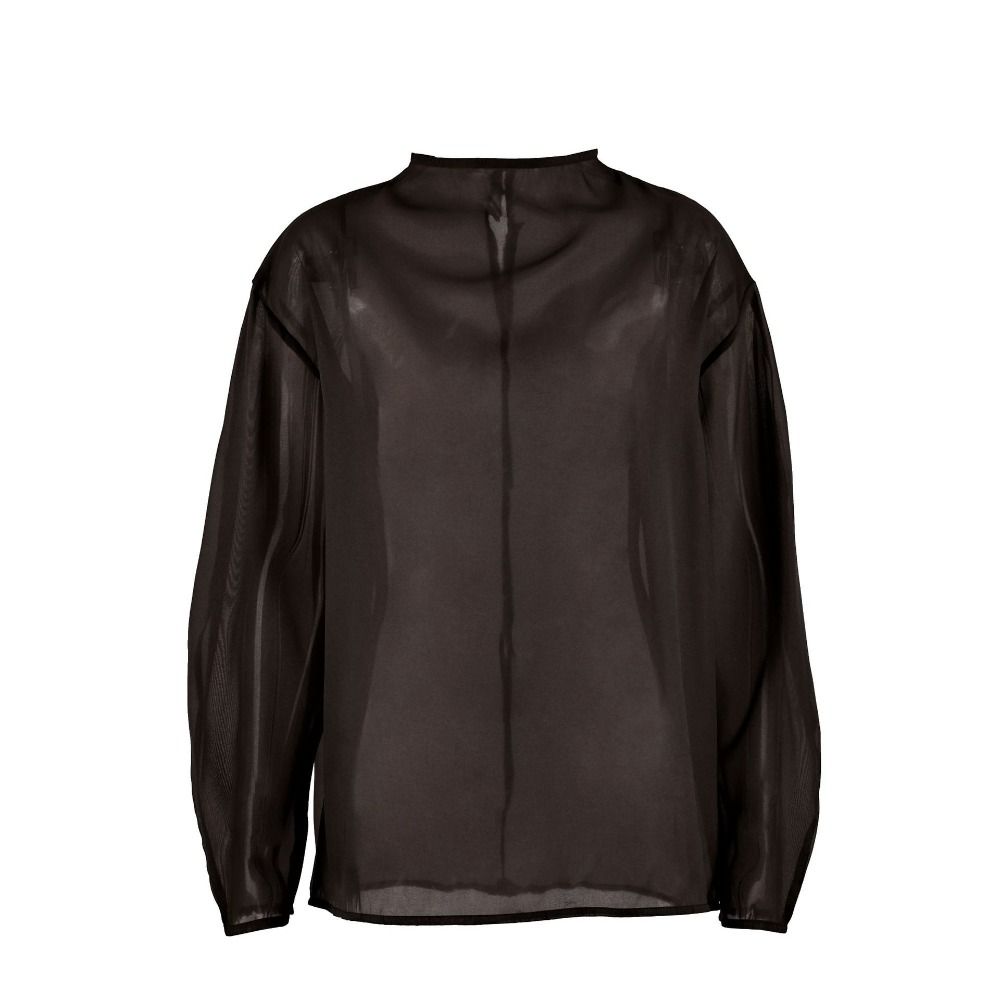 Chic Long Sleeve Mesh Blouse H - Wrap Blouse Chiffon 评论和价格