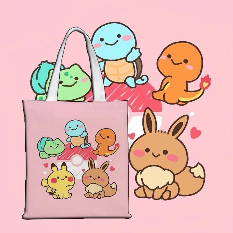 Pokémon Cute Canvas Bag Canvas - Canvas Tote Bag 评论和价格
