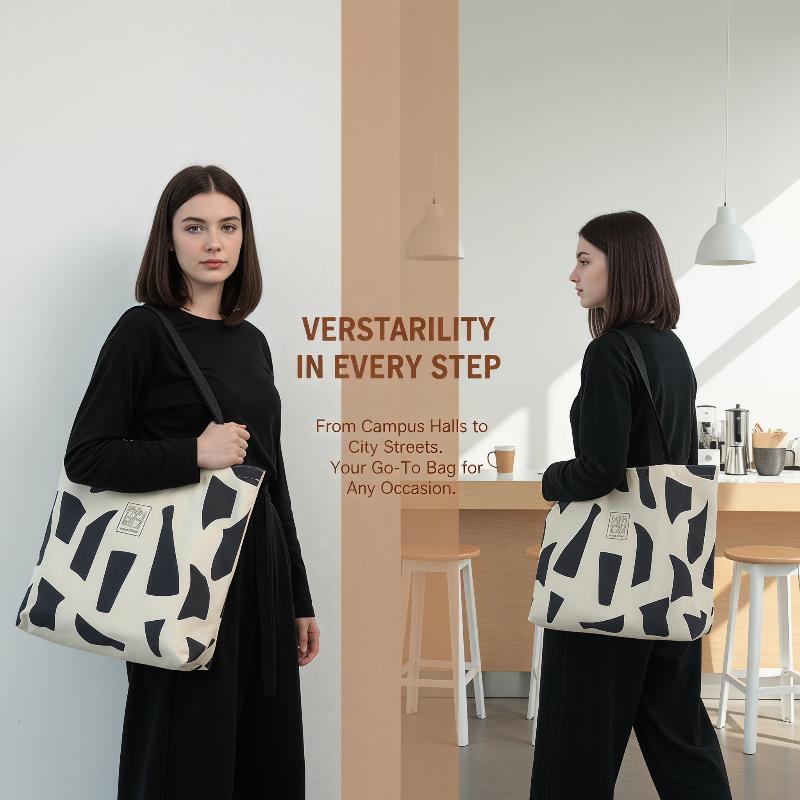 Canvas Tote Bag Irregular Blac - Canvas Tote Bag 评论和价格