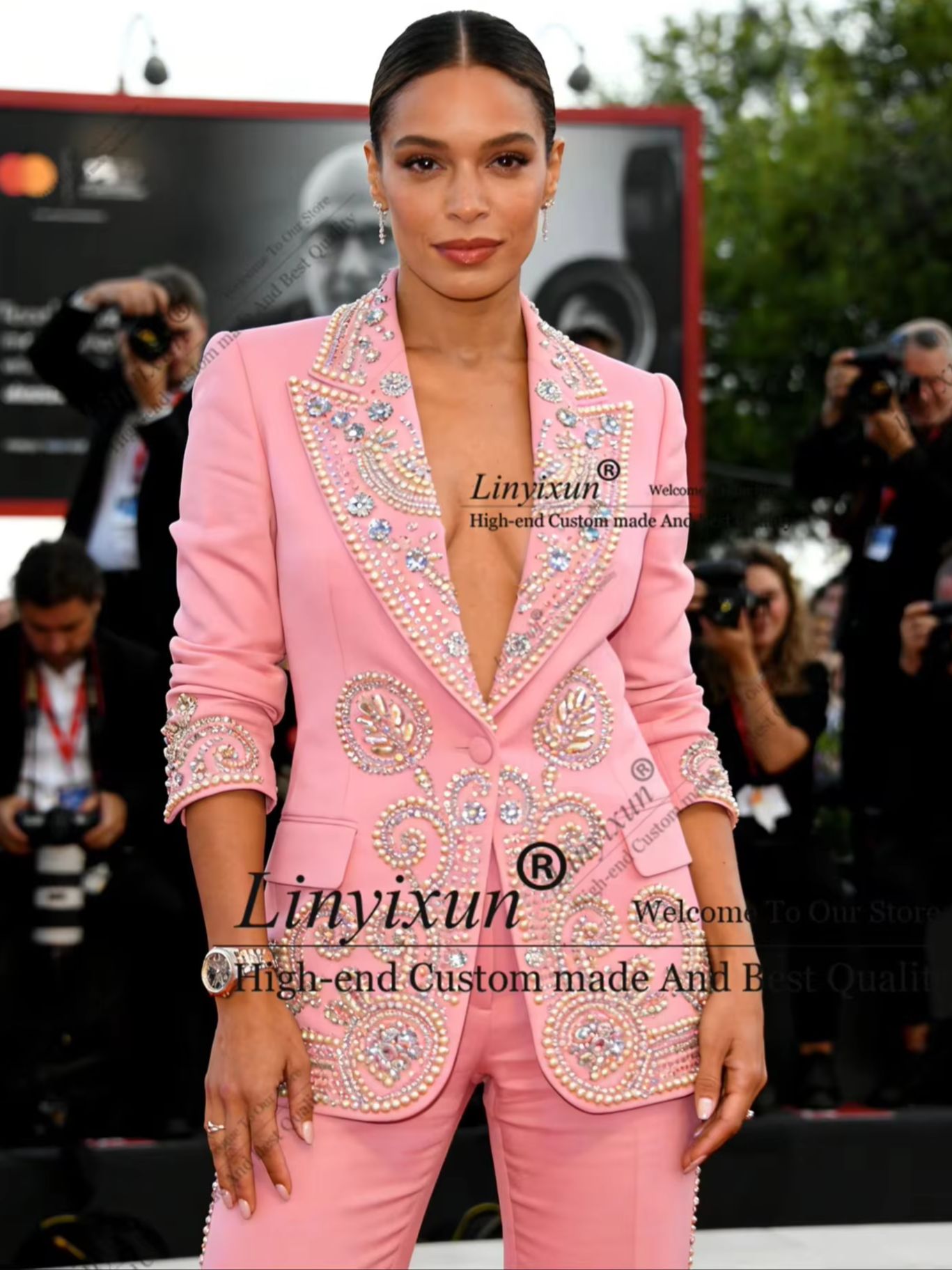 Shiny Crystals Rhinestone Wome - Women'S Fashion Blazer 评论和价格
